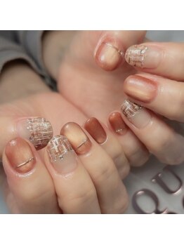 アクアムーン(AQUA MOON)/チェック柄ネイル