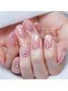 桜色の貝殻ネイル♪