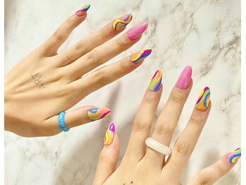 カラフル!マーブルネイル♪