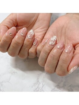 ブラン(blanc)/お花アートネイル