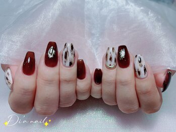 ディアネイルサロン 池袋(Di’a)/持ち込み/豹柄/フィルイン