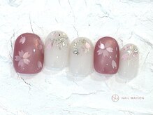 ネイルメゾン 池袋店(NAIL MAISON)/ちゅるちゅるサクラ￥7800