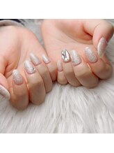 アートネイル ギャラリー(Art nail Gallery)/ラメワンカラー×埋めつくし