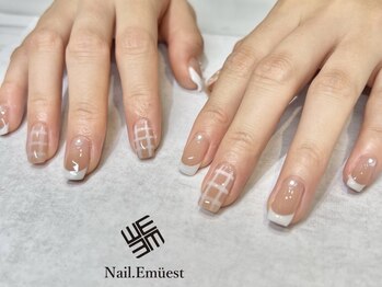 ネイル エミュスト(Nail Emuest)/フレンチネイル/チェック/Mai