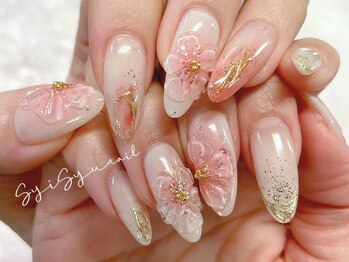 ネイルアンドアイラッシュ シシュ なんば本店(nail&eyelash SyiSyu)の写真/デザインは好きだけど、長さが揃ってなくて満足できない方へ。ジェルでの長さ出し１本～対応★