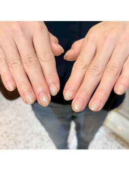 ラメグラデーション/ゴールド