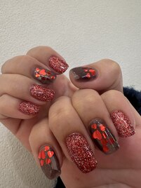 バレンタインネイル