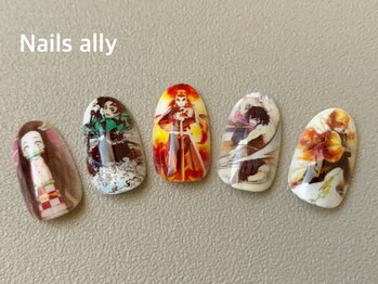 ネイルズアリー 立川店(Nails ally)/鬼滅ネイル×ネイルプリンター
