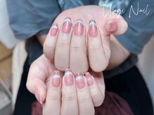 ウサギネイル 新大久保店(usagi nail)/マグネットフレンチ秋可愛い