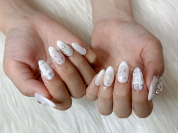 エムネイル(M-Nail)/★ホワイトフレンチ×チェック★