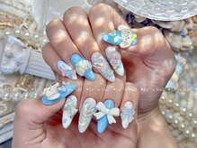レアネイル 渋谷店(Le’a nail)/ブルー☆シナモ