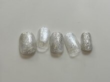 ネイルメゾン 天神店(NAIL MAISON)/塗りかけ白ラメ¥7000