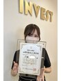インベスト(INVEST) 認定脱毛士2級取得しました!安心してお任せ下さい♪