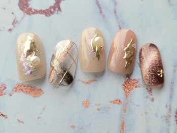 ミーム(meme)/パール&チェック柄