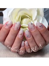 ネイルサロン エリア(AREA)/グレージュのグラデーション