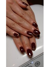 ワーフラット(wharflat)/ボルドーにゴールドライン