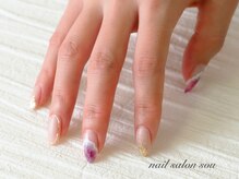 ネイルサロン ソウ 心斎橋店(Nail Salon Sou)/シンプル大理石nail