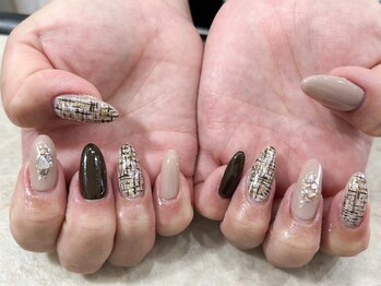 テラス(TERRACE)/大人ツイードネイル