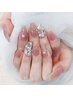 【期間限定モデル】【チップ長さだし】★2本埋め尽くしネイル¥12980 yen