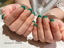 マニッシュ(Manish)/カラーフレンチ/グリーン