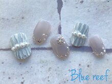 ネイルアンドまつげエクステ ブルーリーフ 四谷三丁目店(Blue Reef)/雪の結晶ネイル