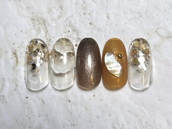 アヤ(AYA)/秋の夕暮れさざなみネイル