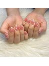 透明感◎オーロラチークネイル