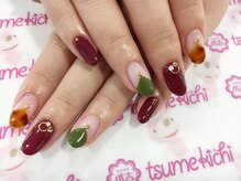 ネイルサロン 爪吉/さりげないべっ甲が綺麗♪