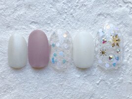 雪の結晶　くすみカラー