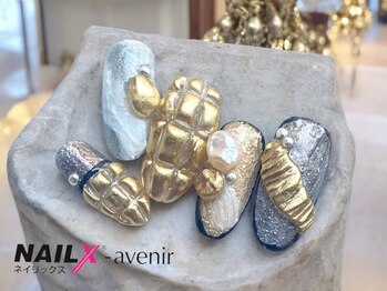ネイリックス アヴェニール(NAILX avenir)/ゴールドぷっくり