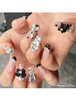 キュアバイアニーアンドジーノ(Qa by Annie&Gino)/黒フレンチネイル