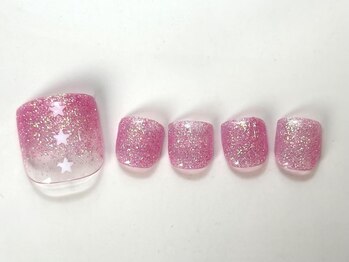 ネイルメゾン 天神店(NAIL MAISON)/ピンクグラデーション星¥9000