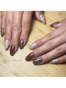 ファレノホワイト/お客様ネイル/フィルイン可能