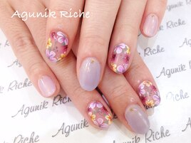 【花柄ネイル】