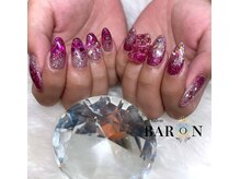 バロン 新宿店(BARON)/キラキラピンクネイル