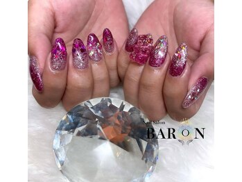 バロン 新宿店(BARON)/キラキラピンクネイル
