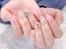 ラルネイル 大宮(Lull. nail)/#押し花#春#マーブル#お花見
