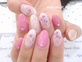 【押し花ネイル】