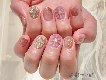 ネイル アヴァンス あべのルシアス店(Nail AVANCE.)/ニュアンス×フラワー 太田