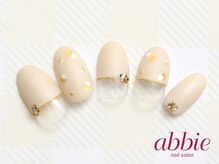 ネイルサロンアビー 北千住店(abbie)/マットフレンチドット　￥13431