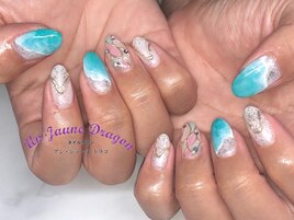 【自爪ネイル】海ネイル