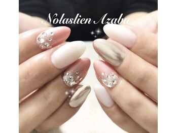 ノーラスリエン(Nolaslien)/ミラーネイル 秋ネイルデザイン