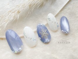 #雪の結晶ネイル