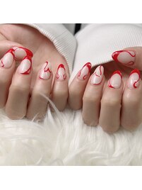 赤ラインネイル