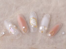 ふんわりチークネイル