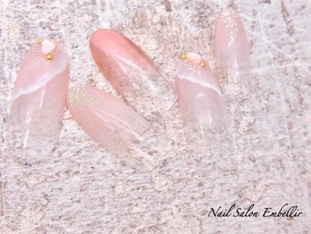 アンベリール 横浜店(Embellir)/(1576)ふんわり天然石ネイル