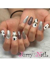 ジュリーネイル 所沢店/フラッシュネイル、牛柄