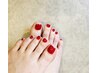 【Foot nail】　ワンカラー・ラメグラ　￥7800