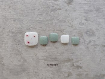 シンプリー ネイルアンドアイラッシュ 祖師谷大蔵店(Simpliee Nail&Eyelash)/【フット】押し花ネイル
