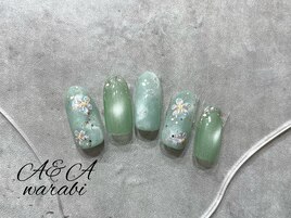 オーロラフラワーネイル